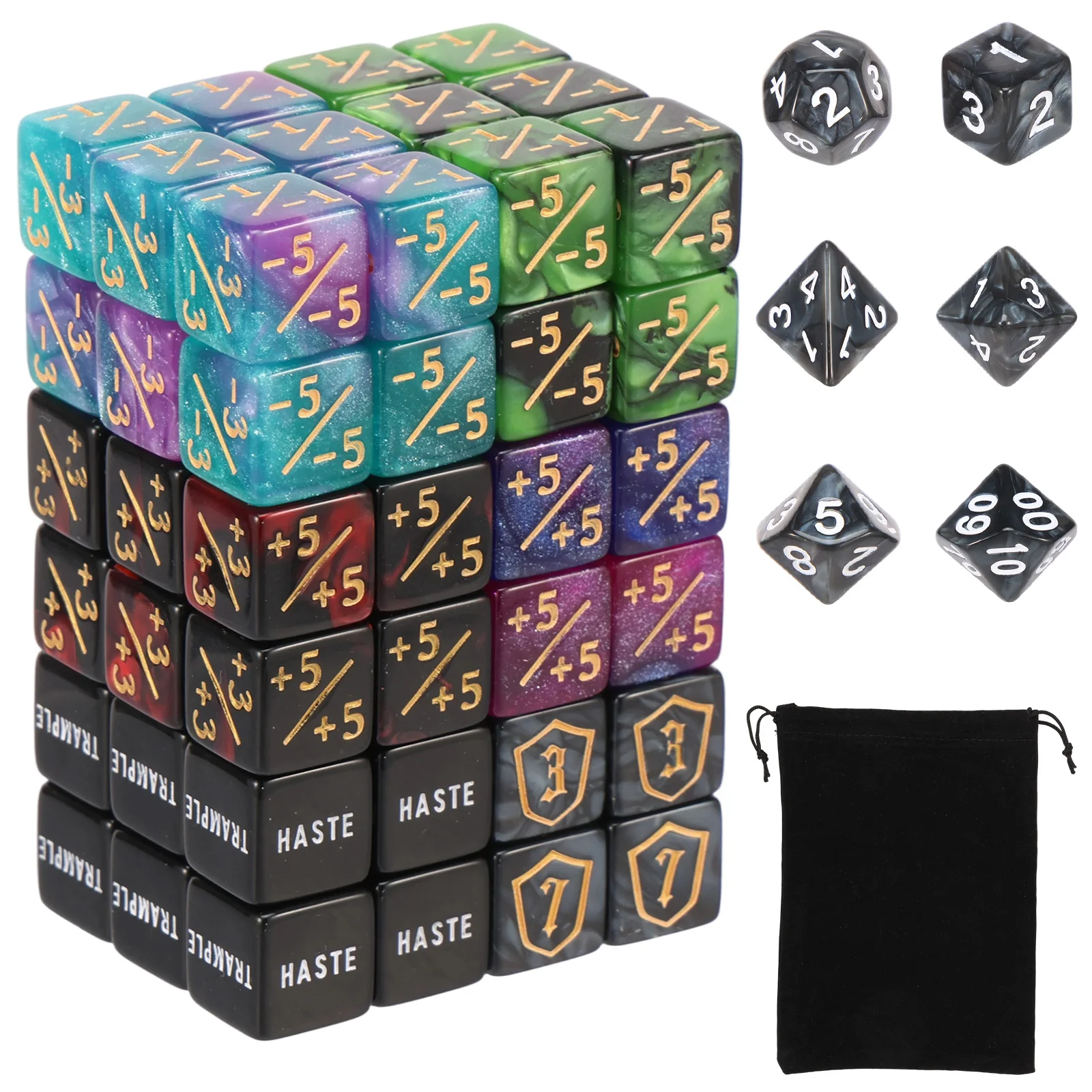 Game Token Counter - 78Pcs MTG Counter Dice Set with