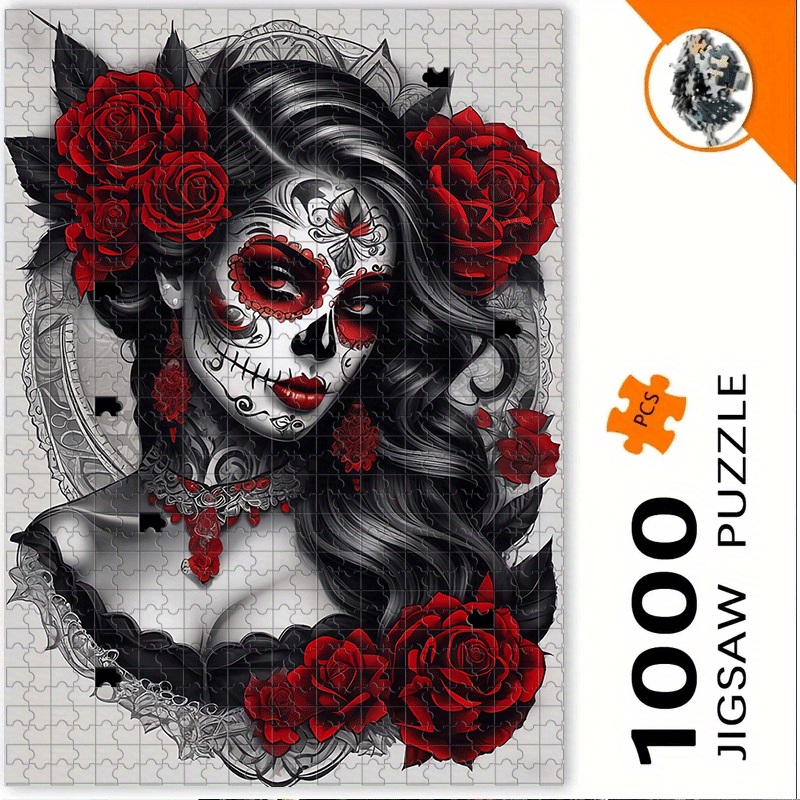 Jigsaw Puzzle Adult - 500/1000pcs Gothic Mexican Sugar Skull &