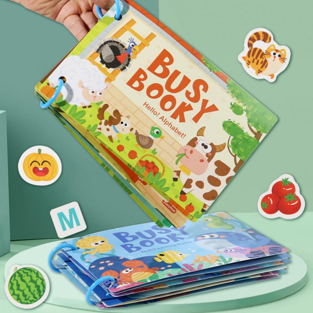 Busy Book Sticker Quiet Book f - Board Game English For Kids 评论和价格