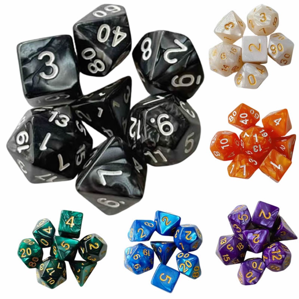 7pcs Dice Set Board Games Roll - Game Token Counter 评论和价格