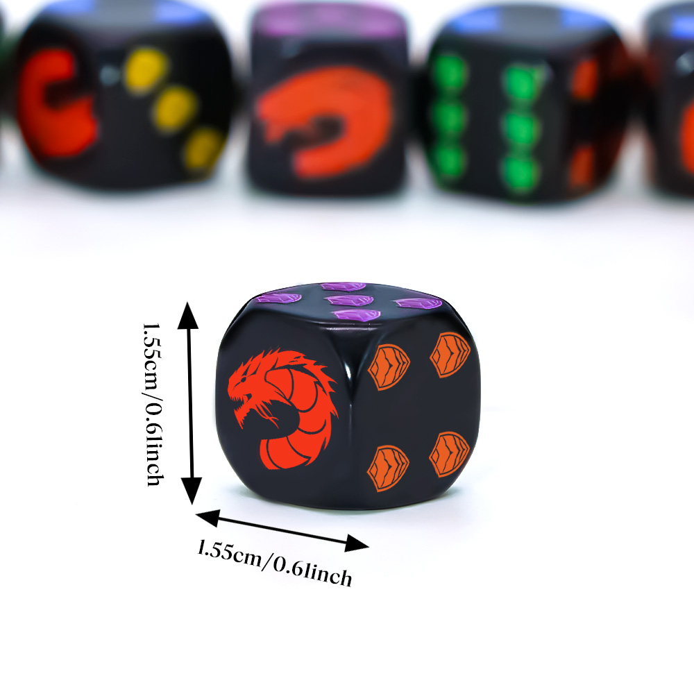 6Pcs Dragon Shield Crest Polyh - Board Game Night 评论和价格