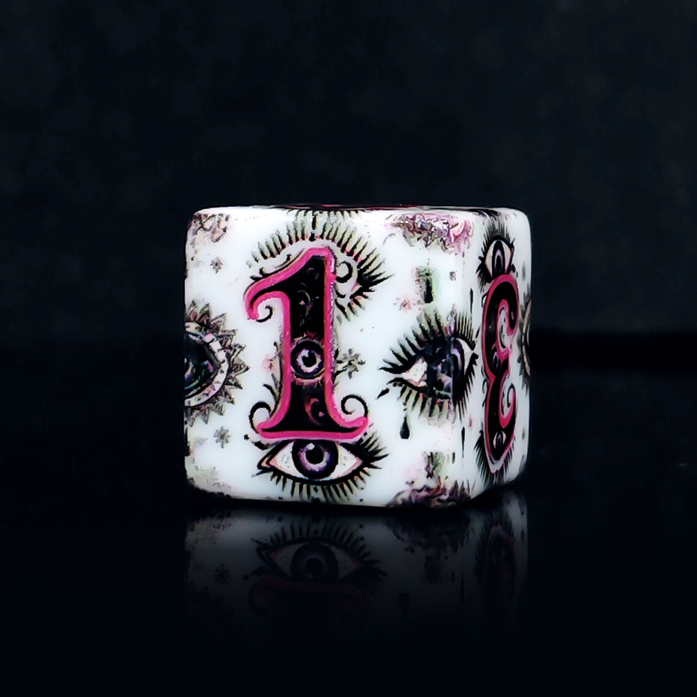 12Pcs 16MM D6 Acrylic Printed  - Board Game Vintage 评论和价格