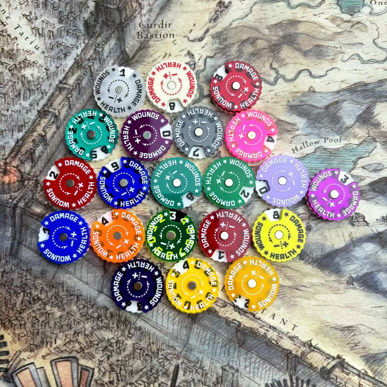 25x25x6mm Wound Tracker Table  - Game Token Counter 评论和价格