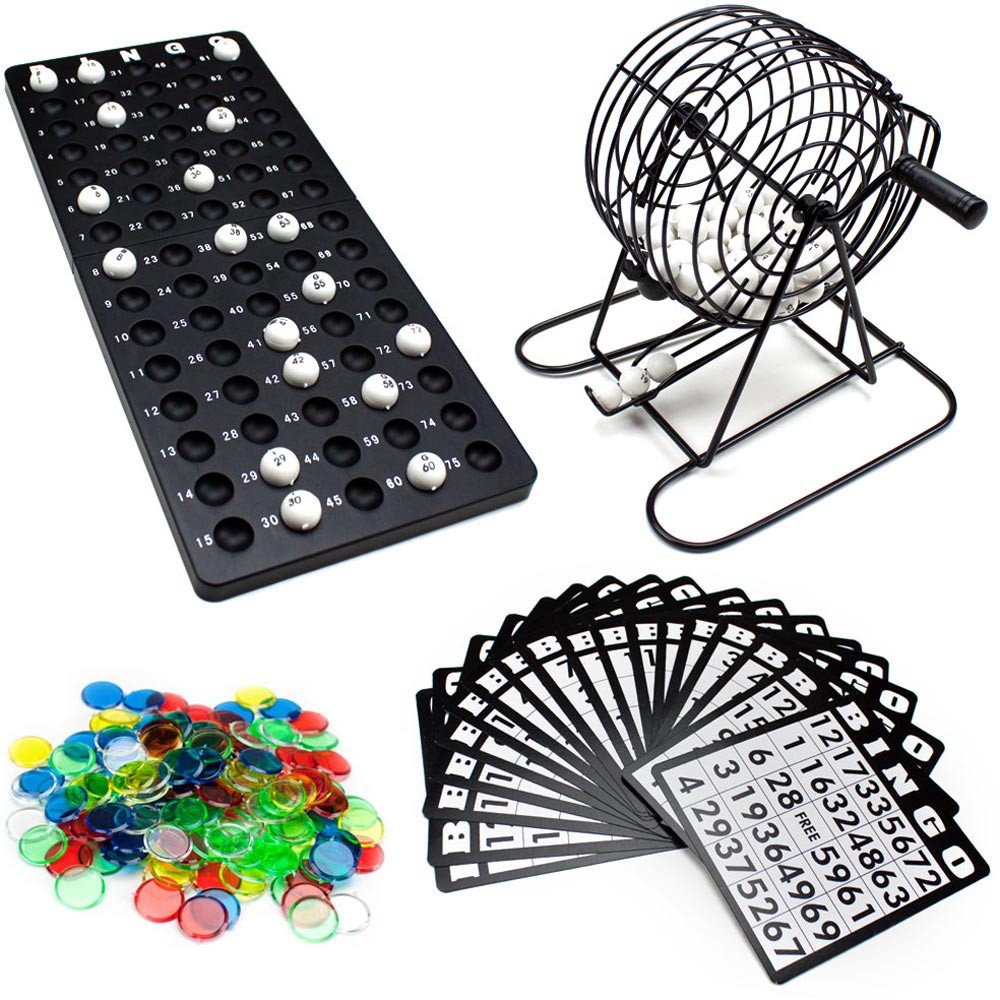 Bingo Supplies Set Metal Cage  - Board Game Night 评论和价格