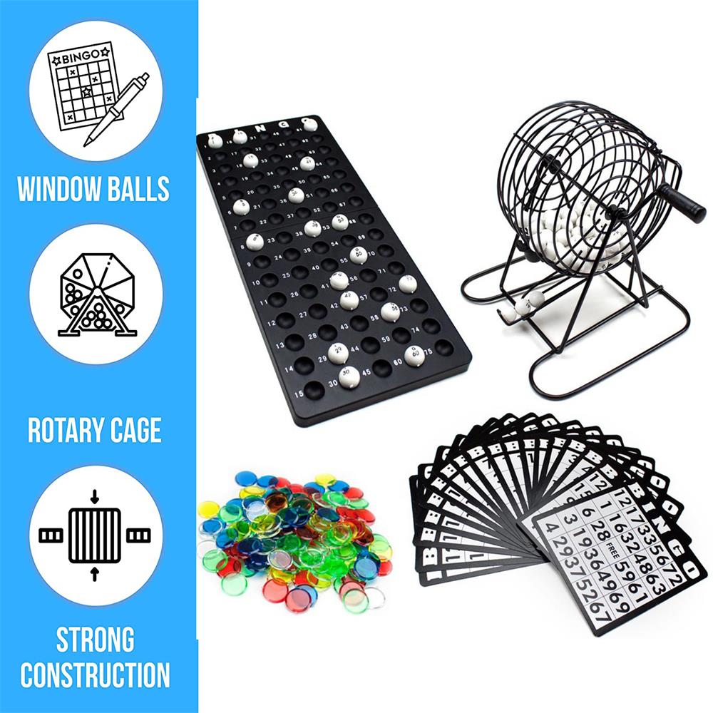 Bingo Supplies Set Metal Cage  - Board Game Night 评论和价格
