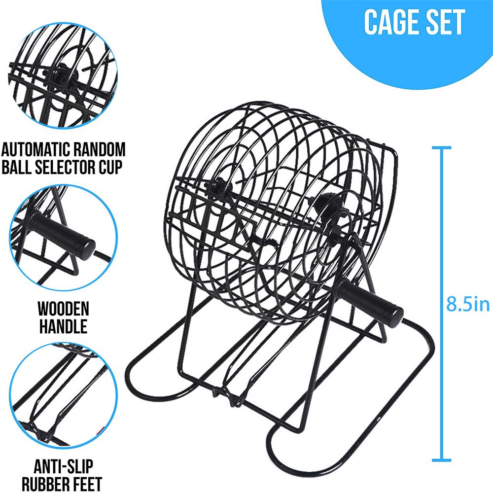 Bingo Supplies Set Metal Cage  - Board Game Night 评论和价格