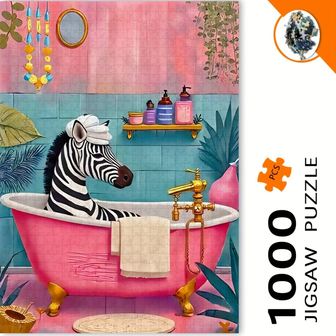 1000pcs Zebra in Bubble Bath J - Jigsaw Puzzle Adult 评论和价格