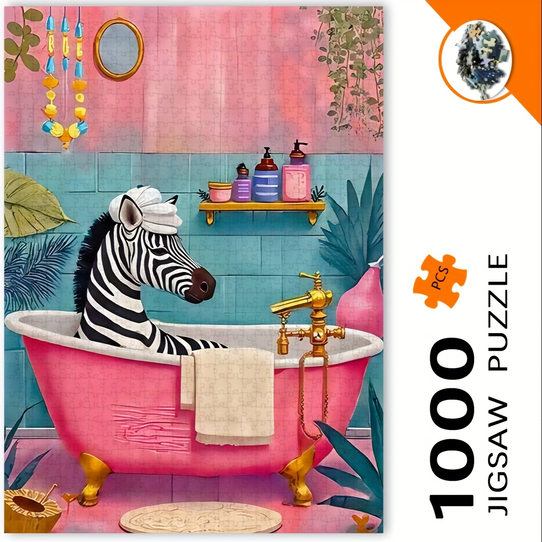 1000pcs Zebra in Bubble Bath J - Jigsaw Puzzle Adult 评论和价格